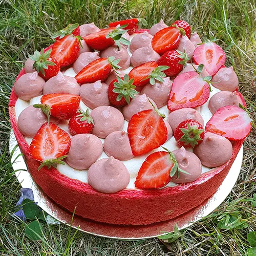 entremet artisanal fraise